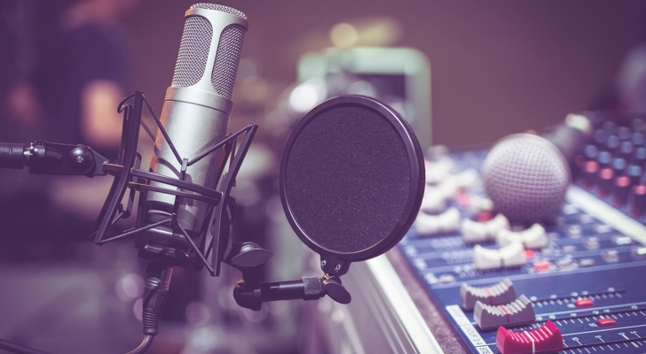 Mikrofon i musikstudie